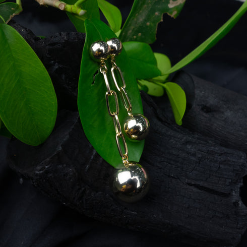 Golden Cascade Earrings - D39